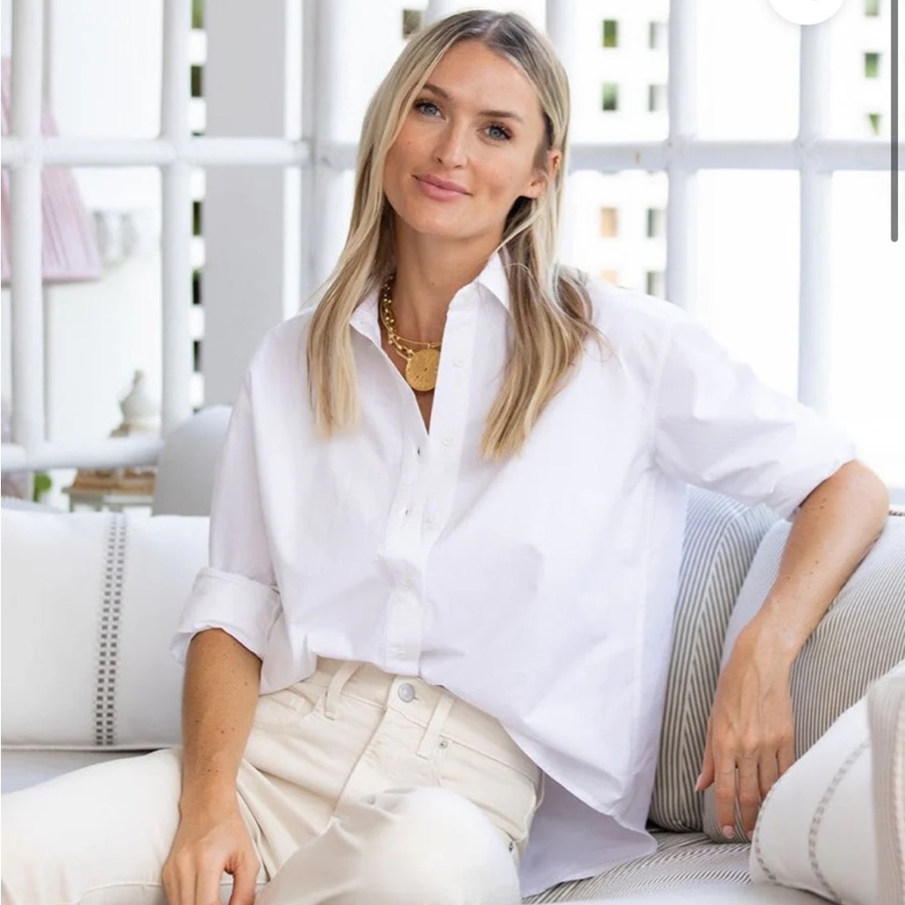 Julia Amory White Button-Up Shirt